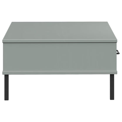 Mesa De Centro Con Patas De Metal Oslo Madera Maciza Pino