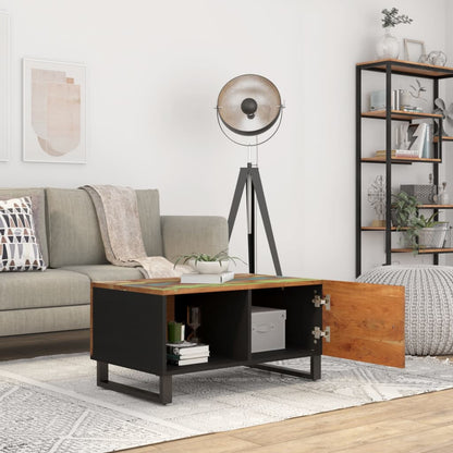 Mesa De Centro Madera Reciclada Y Contrachapada 80X50X40 Cm