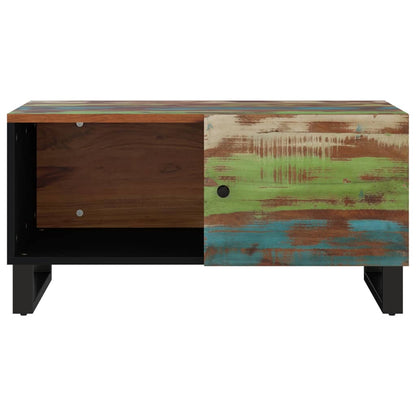 Mesa De Centro Madera Reciclada Y Contrachapada 80X50X40 Cm