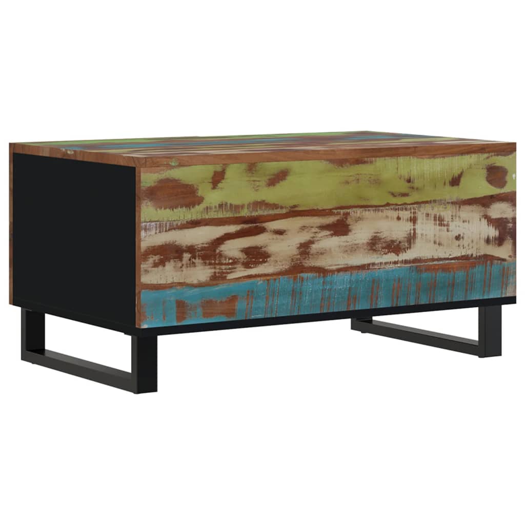 Mesa De Centro Madera Reciclada Y Contrachapada 80X50X40 Cm