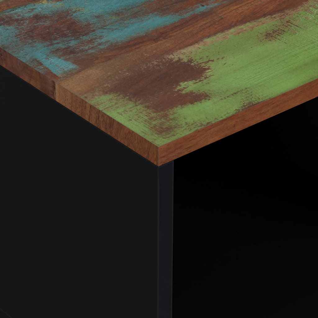 Mesa De Centro Madera Reciclada Y Contrachapada 80X50X40 Cm