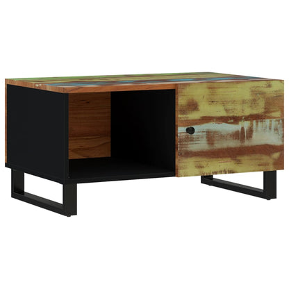 Mesa De Centro Madera Reciclada Y Contrachapada 80X50X40 Cm