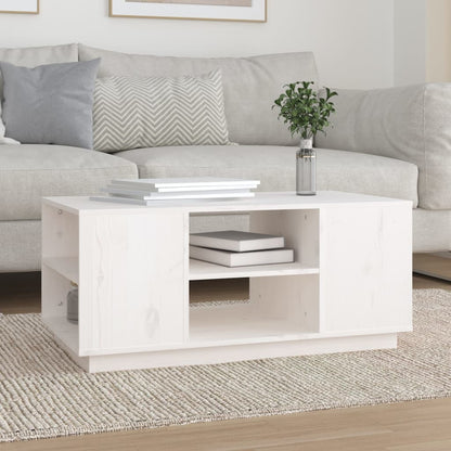 Mesa De Centro Madera Maciza De Pino 90X49X40,5 Cm