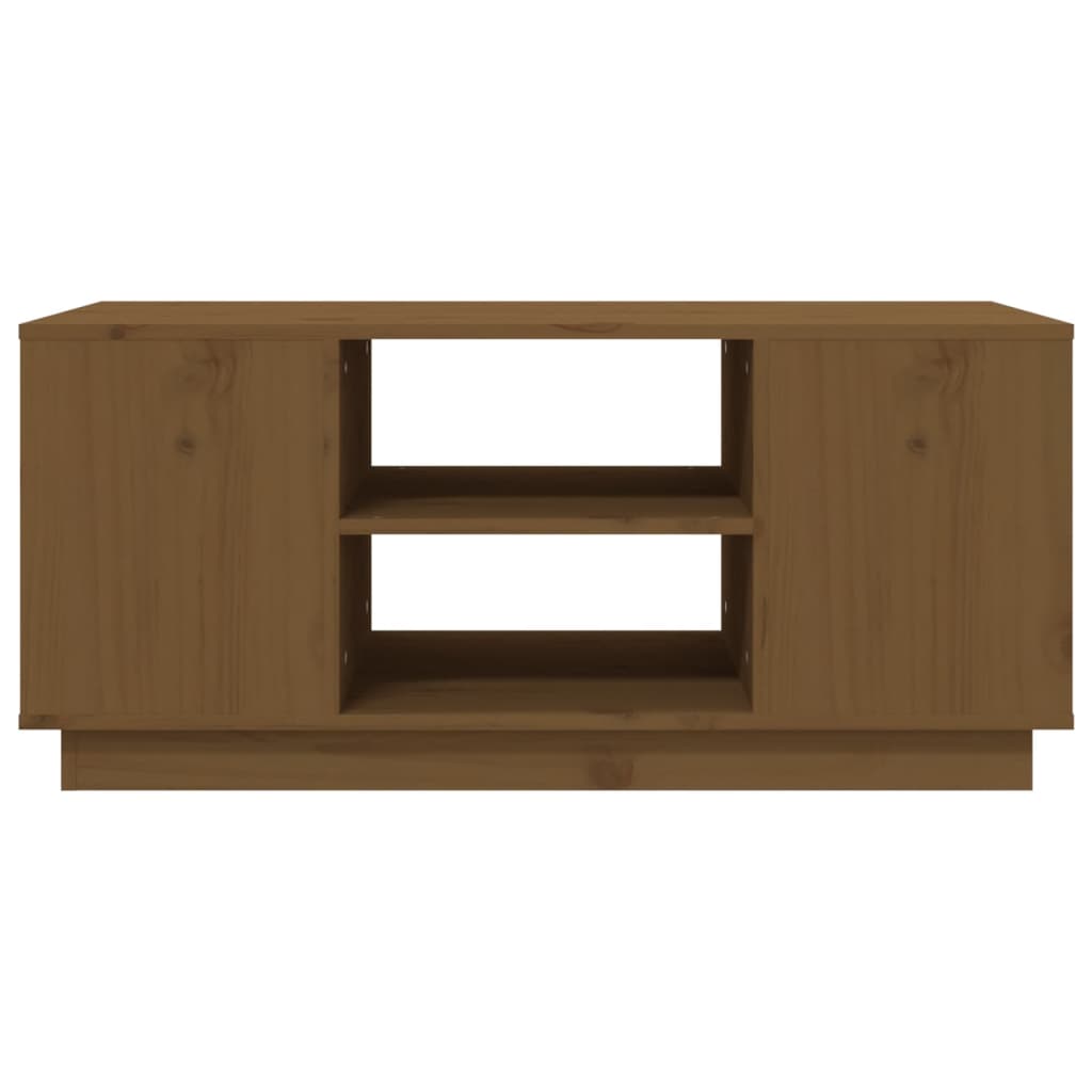 Mesa De Centro Madera Maciza De Pino 90X49X40,5 Cm