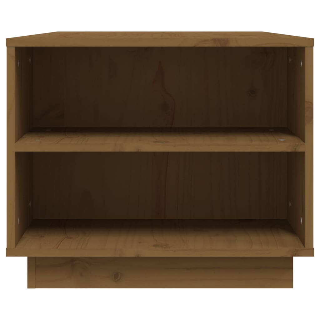 Mesa De Centro Madera Maciza De Pino 90X49X40,5 Cm
