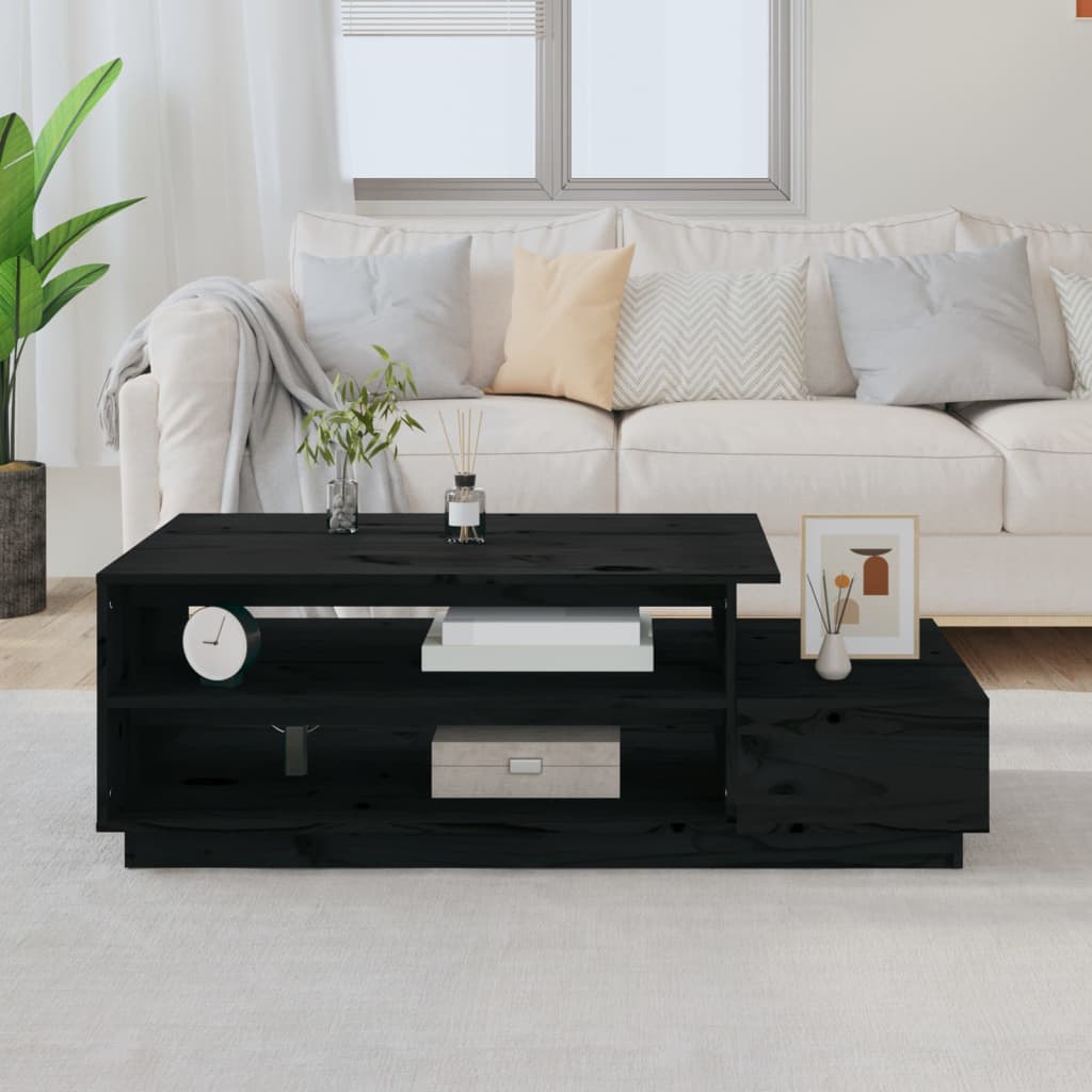 Mesa De Centro Madera Maciza De Pino 120X50X40,5 Cm