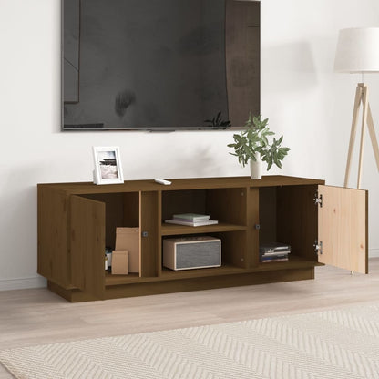 Mueble De Tv Madera Maciza De Pino 110X35X40,5 Cm