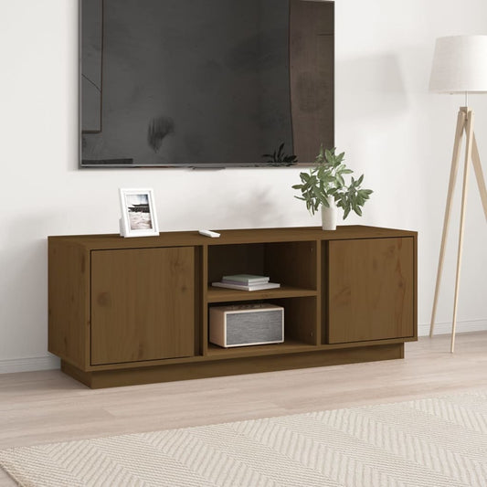 Mueble De Tv Madera Maciza De Pino 110X35X40,5 Cm