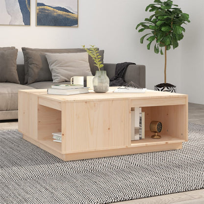 Mesa De Centro De Madera Maciza De Pino 80X81X36,5 Cm