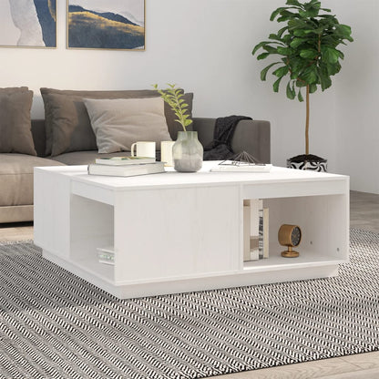 Mesa De Centro De Madera Maciza De Pino 80X81X36,5 Cm