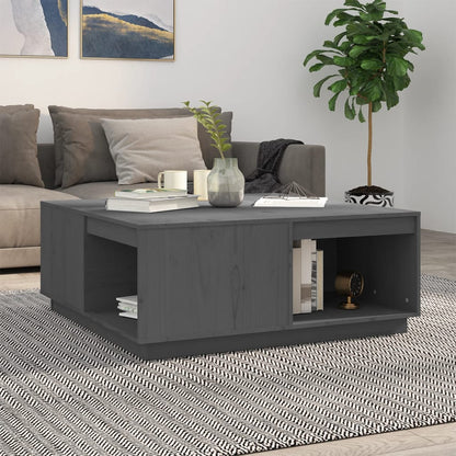 Mesa De Centro De Madera Maciza De Pino 80X81X36,5 Cm
