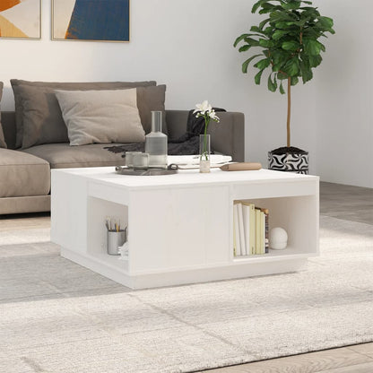 Mesa De Centro De Madera Maciza De Pino 80X81X36,5 Cm