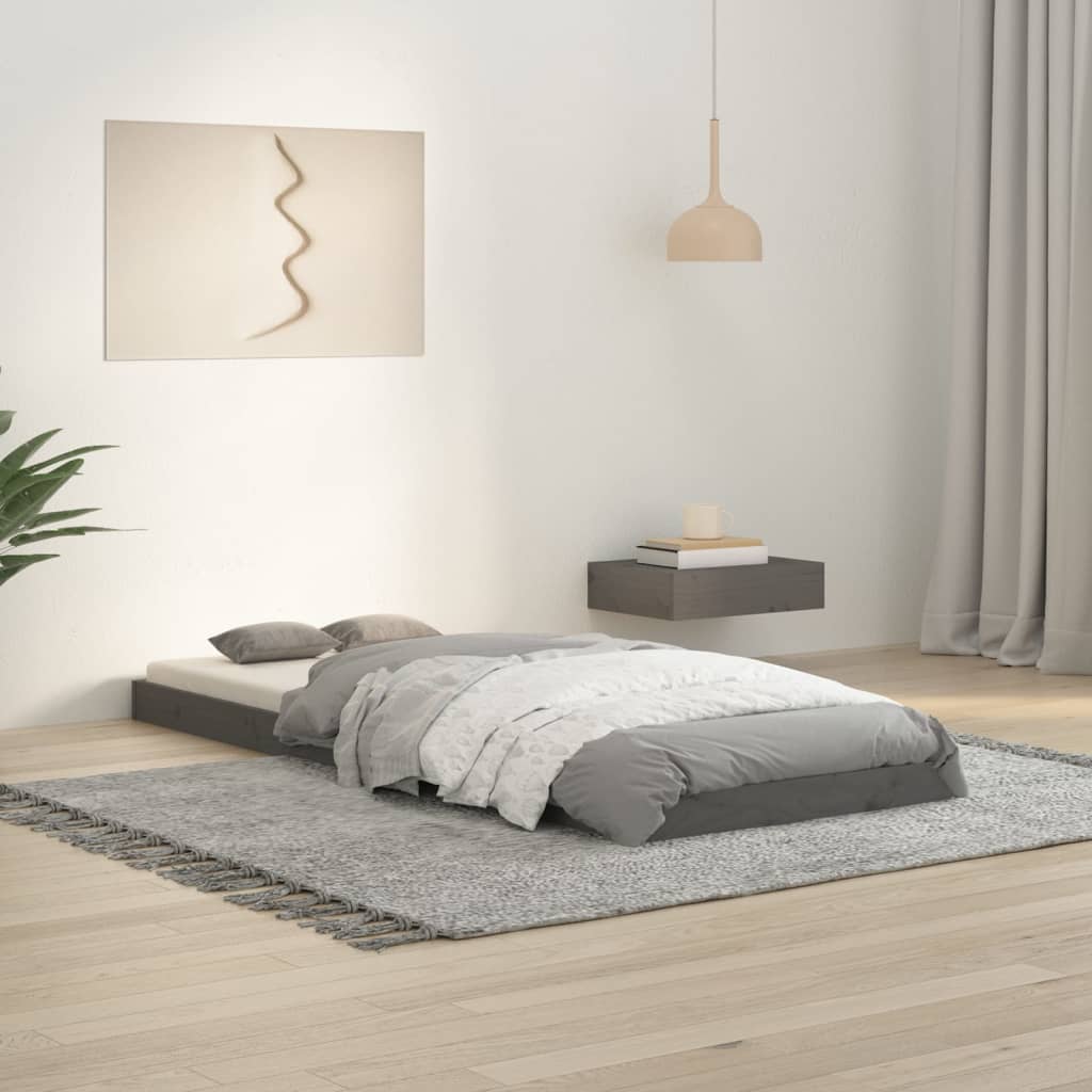 Estructura De Cama Sin Colchón Madera Maciza Marrón