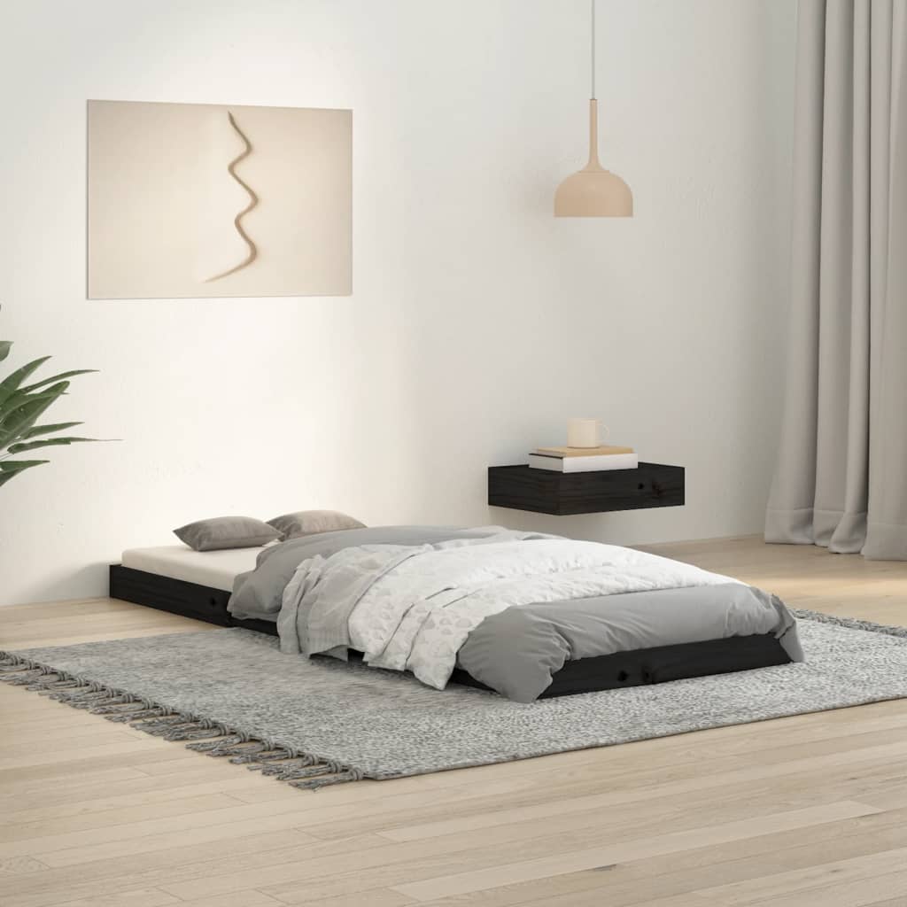Estructura De Cama Sin Colchón Madera Maciza Marrón
