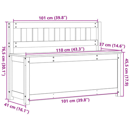 Banco De Madera Maciza De Pino 110X41X76,5 Cm