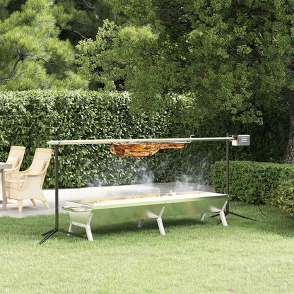 Juego De Barbacoa Automática Y Bandeja Acero Inoxidable