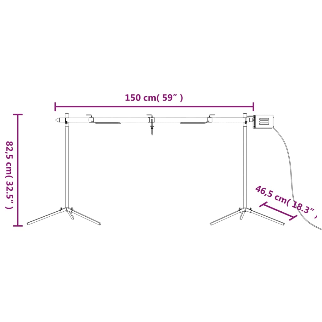Barbacoa Automática Con Motor Acero Inoxidable 150X46,5X82,5 Cm