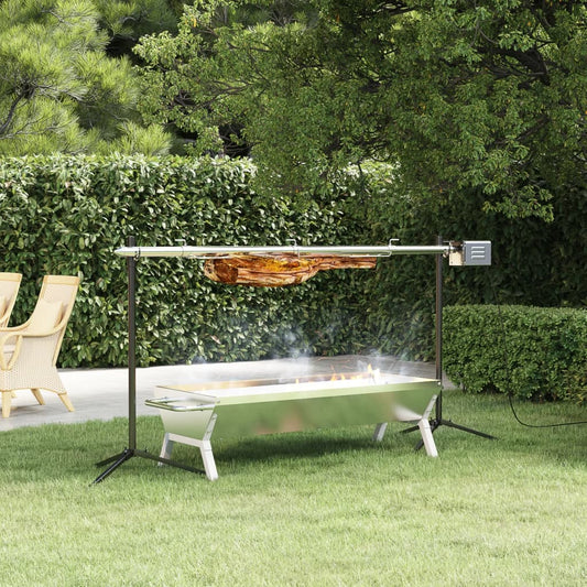 Barbacoa Automática Con Motor Acero Inoxidable 150X46,5X82,5 Cm