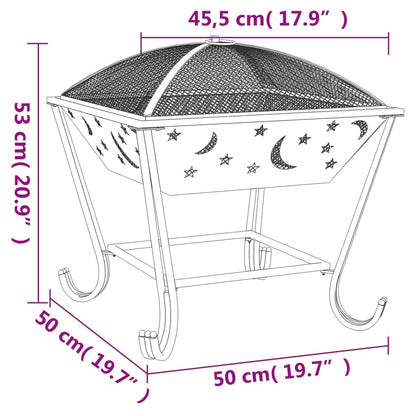 Brasero Con Atizador Acero Xxl 50 Cm