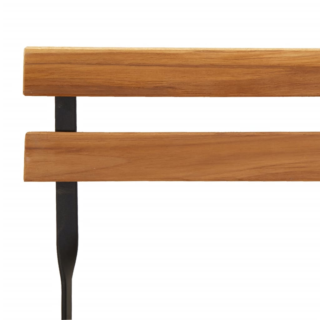 Muebles Cafetería Plegables 7 Pzas Madera Maciza Acacia Y Acero