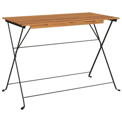 Muebles Cafetería Plegables 7 Pzas Madera Maciza Acacia Y Acero