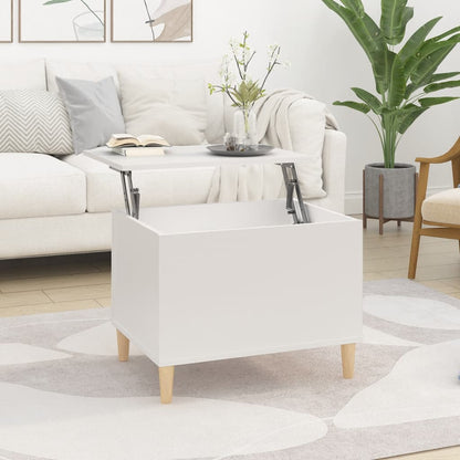 Mesa De Centro Madera Contrachapada Roble Marrón 60X44,5X45 Cm