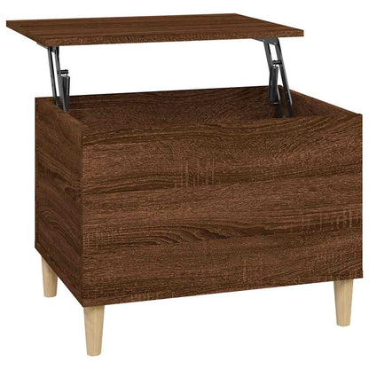 Mesa De Centro Madera Contrachapada Roble Marrón 60X44,5X45 Cm