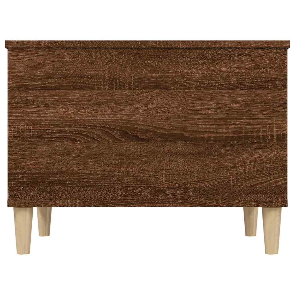 Mesa De Centro Madera Contrachapada Roble Marrón 60X44,5X45 Cm