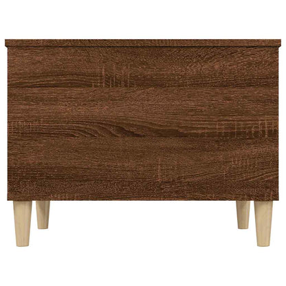 Mesa De Centro Madera Contrachapada Roble Marrón 60X44,5X45 Cm