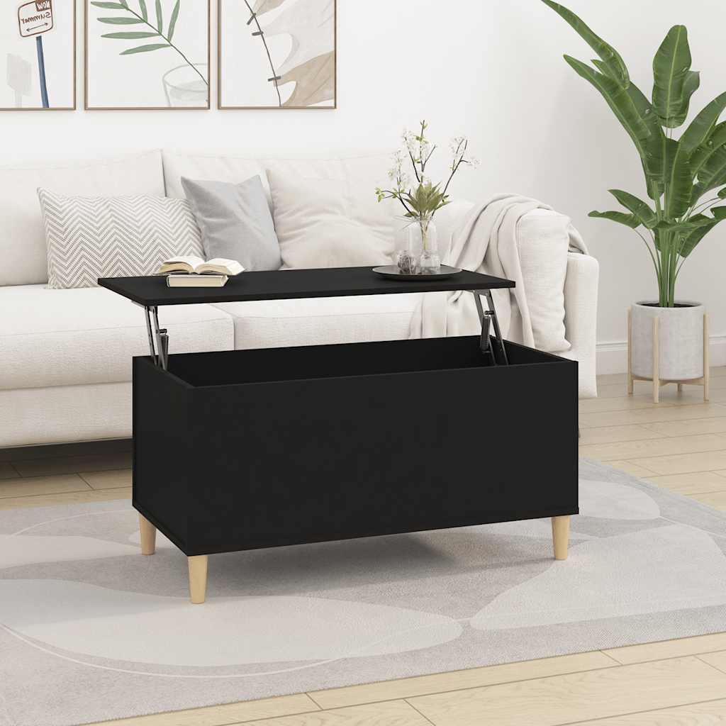 Mesa De Centro Madera Contrachapada Roble Marrón 60X44,5X45 Cm