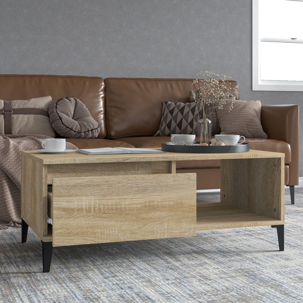Mesa De Centro Madera Contrachapada 90X50X36,5 Cm