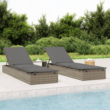 Tumbona 1 Ud Con Cojín Ratán Sintético 201X55X62 Cm