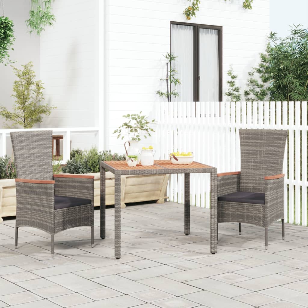 Mesa De Jardín Superficie Madera Acacia Ratán