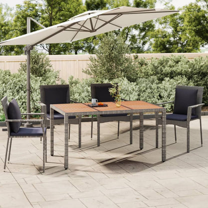 Mesa De Jardín Superficie Madera Acacia Ratán