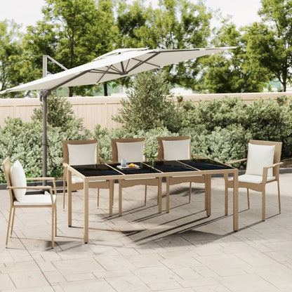 Mesa De Jardín Superficie Madera Acacia Ratán