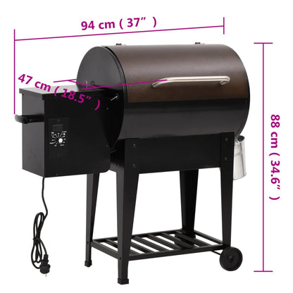 Barbacoa De Pellets Inferior Hierro Negro 94 Cm
