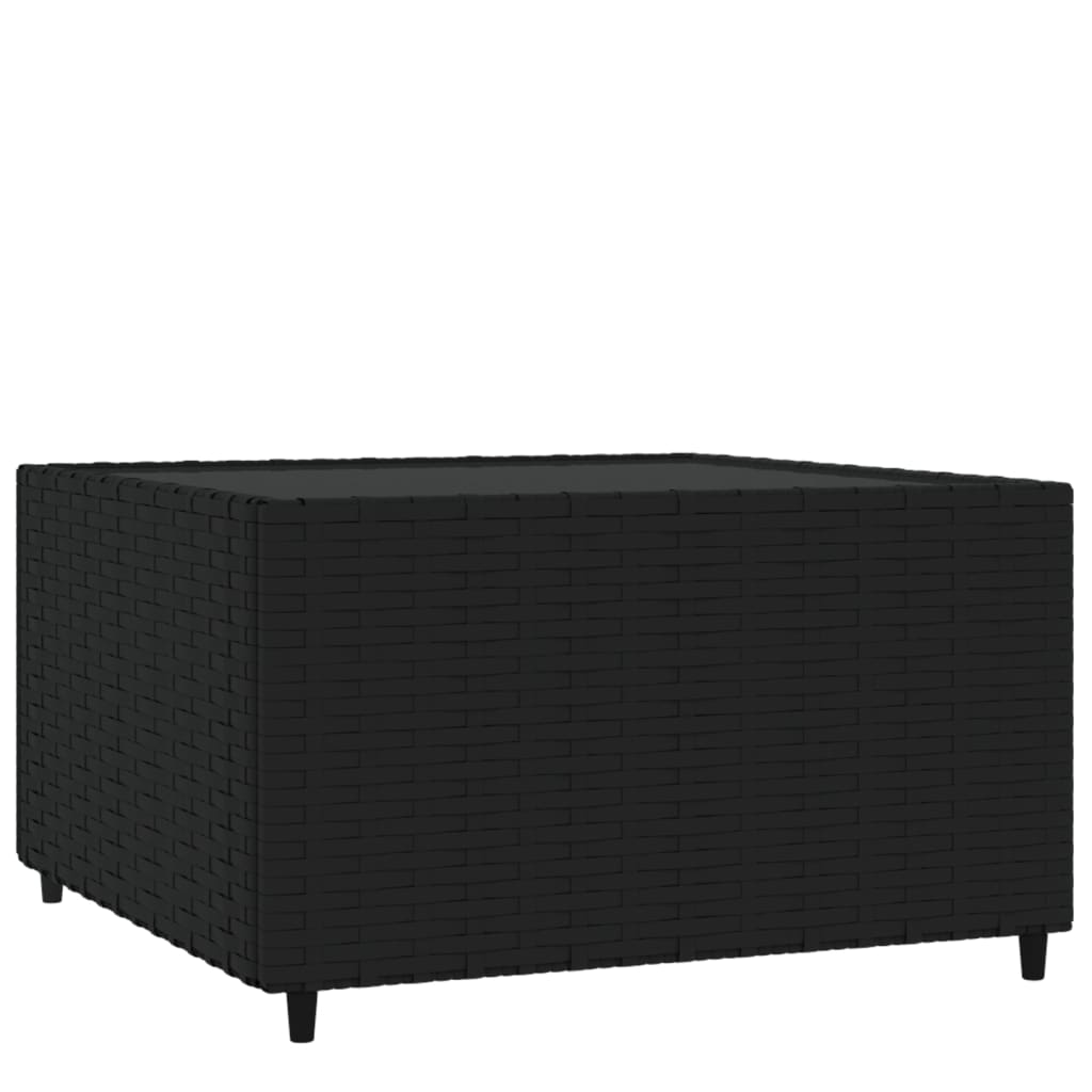 Mesa De Centro Jardín Cuadrada Ratán Sintético 50X50X30Cm