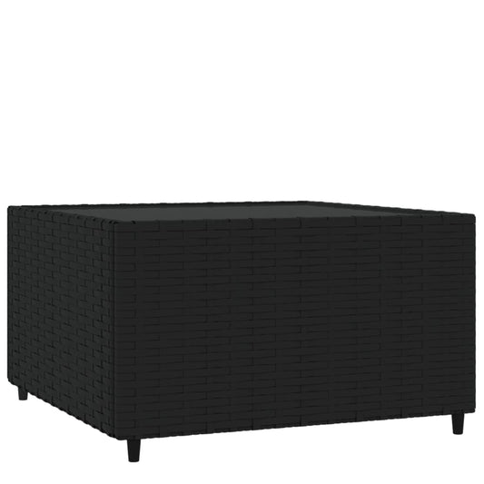 Mesa De Centro Jardín Cuadrada Ratán Sintético 50X50X30Cm