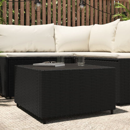 Mesa De Centro Jardín Cuadrada Ratán Sintético 50X50X30Cm