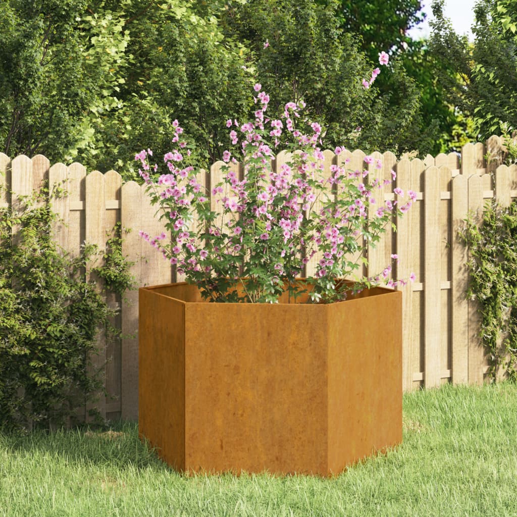 Jardineras Hexagonales Acero Desgastado