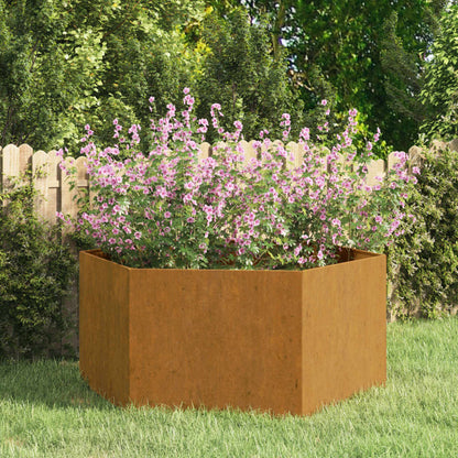 Jardineras Hexagonales Acero Desgastado