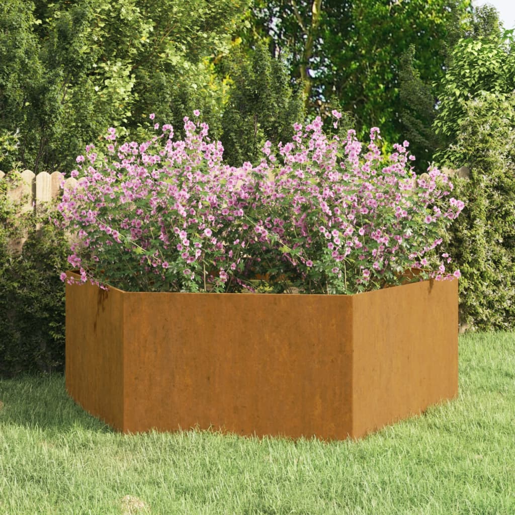 Jardineras Hexagonales Acero Desgastado