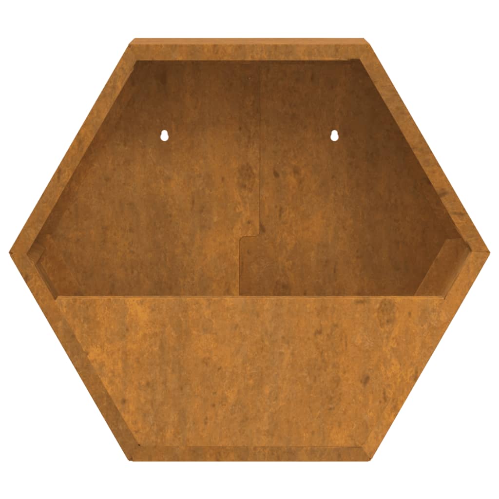 Jardineras De Pared 2 Uds Acero Corten Oxidado