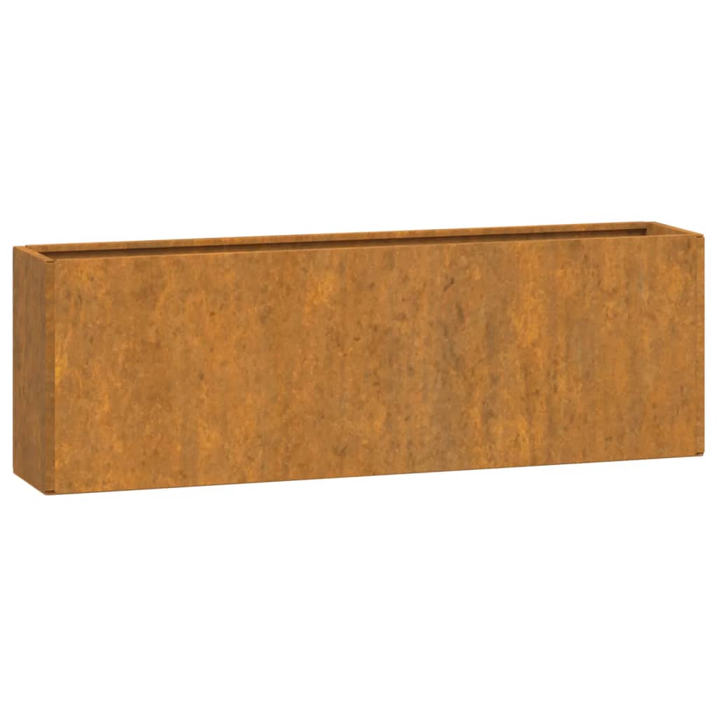 Jardineras De Pared 2 Uds Acero Corten Oxidado 53X10X17 Cm