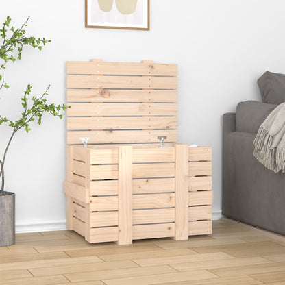 Caja Almacenaje Madera Maciza Pino 91X40,5X42 Cm