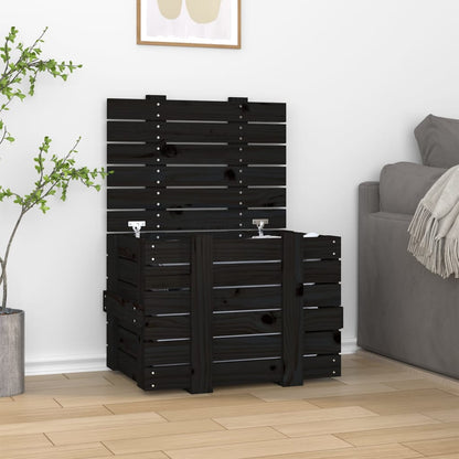 Caja Almacenaje Madera Maciza Pino 91X40,5X42 Cm