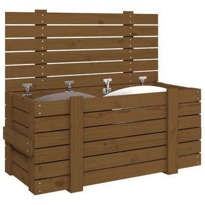 Caja Almacenaje Madera Maciza Pino 91X40,5X42 Cm