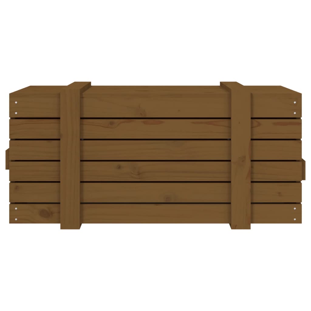 Caja Almacenaje Madera Maciza Pino 91X40,5X42 Cm