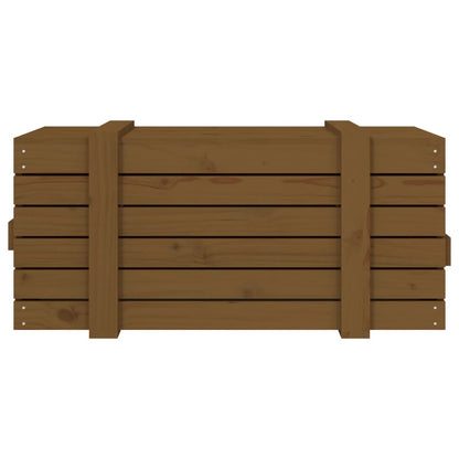Caja Almacenaje Madera Maciza Pino 91X40,5X42 Cm