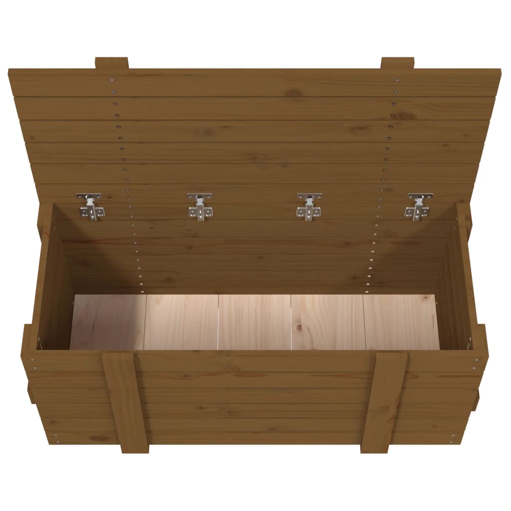 Caja Almacenaje Madera Maciza Pino 91X40,5X42 Cm